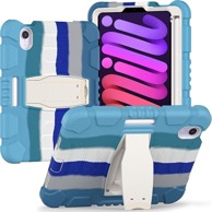 NIKCORP Oklopna maska za iPad Mini 6 8.3" s postoljem i držačem za olovku robusna zaštitna futrola, plava